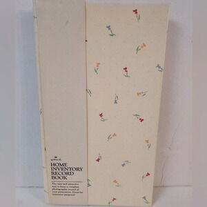 Vintage 1984 Hallmark Home Inventory Record Book Floral Album